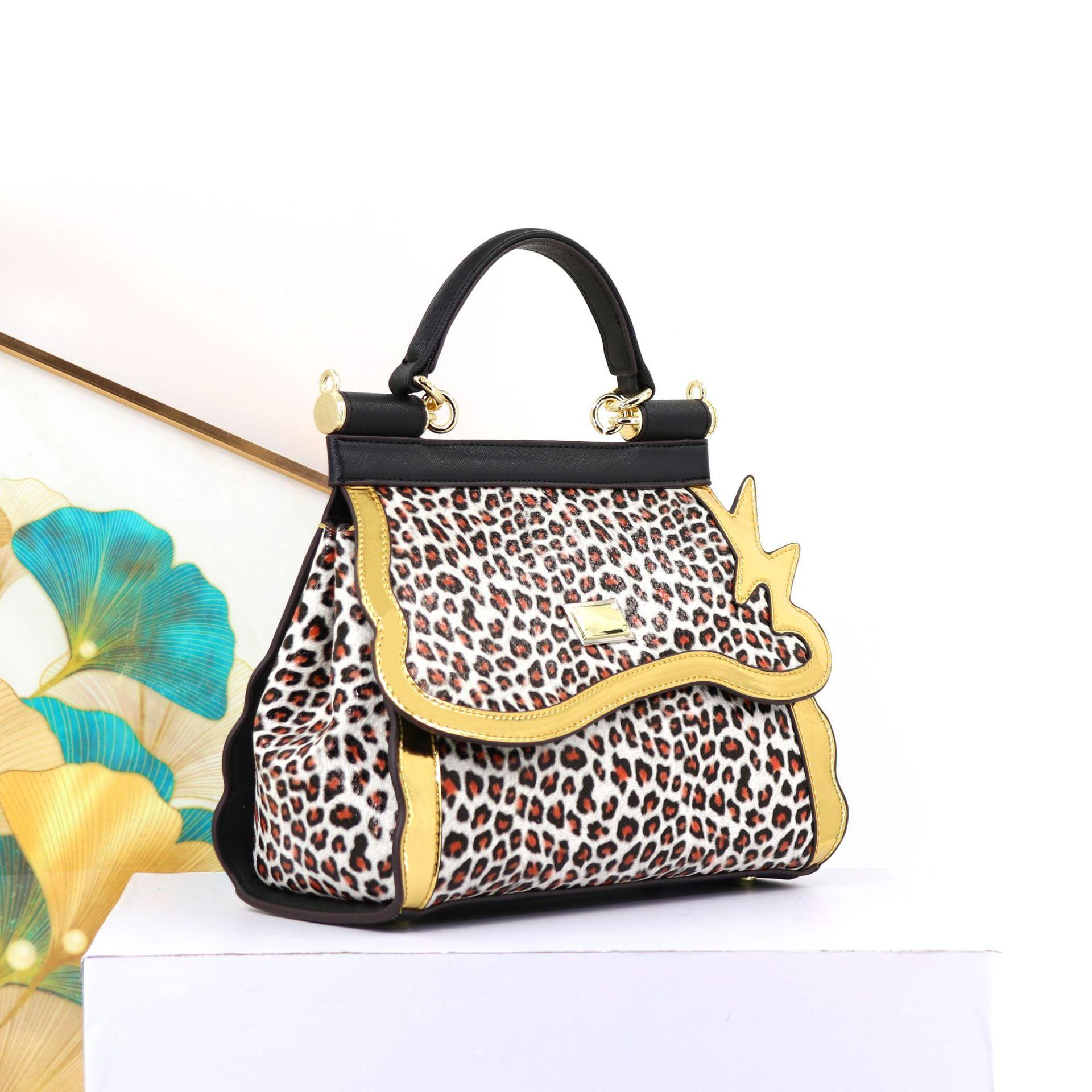Women S Bag Trimmed Leopard Print Handbag Light Luxury Women S Bag Designer Women Bag L29cm*H25+15cm*w15