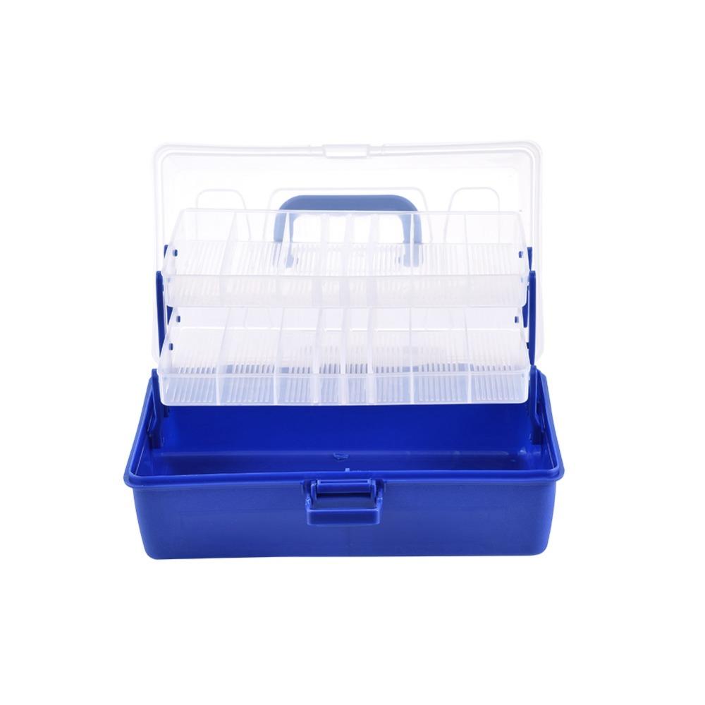 3 Layers Fishing Tackle Storage Box ABS PP Fishing Accessory Box  Outdoor Fishing