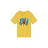 Jordan T Shirts Men's Yellow Crew Neck Moderate Straight Fit CJ6307-728
