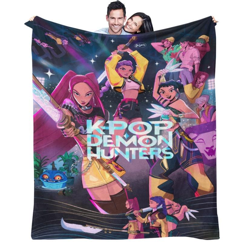 K-Pop Demon Hunters Blanket Super Warm Comfortable Flannel Throw Blanket Fan Gifts for Home Leisure Camping Travel