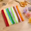 Decorative Plush Strips for Crafts 100Pcs Pipe Cleaners Handicrafts, Flexible Chenille Stems DIY Artistic Floral Supplies Art Projects, Multi-colored