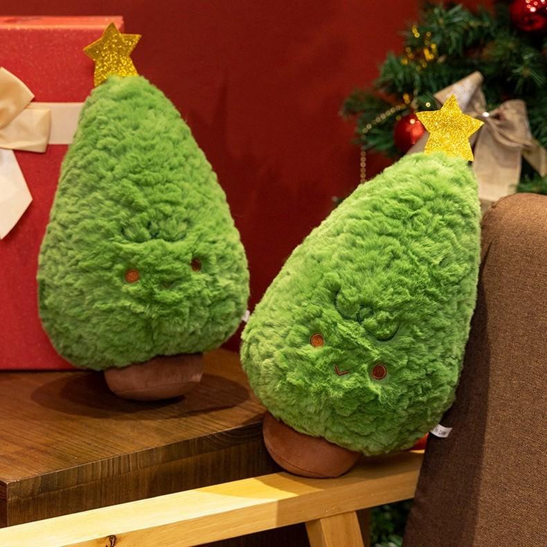 35cm Green Christmas Tree Plush Pillow Doll For Holiday Decor And Gift Ideas