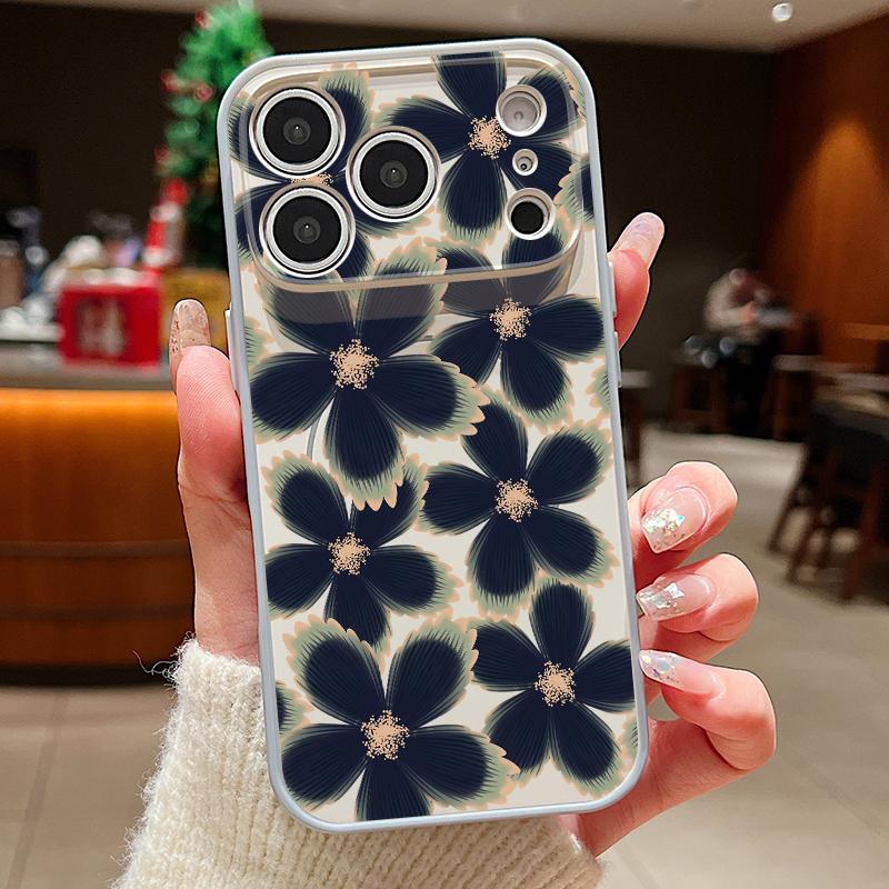 Flowers Leaves Pattern Case For iPhone 17 Pro Max Funda iPhone 16 15 14 13 Pro Max Magnetic For Magsafe Hybrid Slim Matte Cover