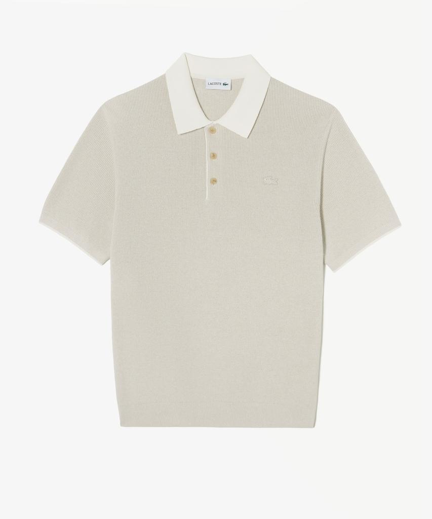 LACOSTE Men'S Rib Collar Spun Yarn Short Sleeve Sweater Polo Shirt Ph943E-56G I18