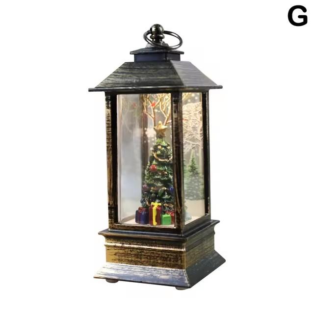 Ветровые огни в рождественском стиле, мультяшная модель Санта-Клауса/Снеговика, создающая атмосферу, подвесные рождественские фонарики 4inch