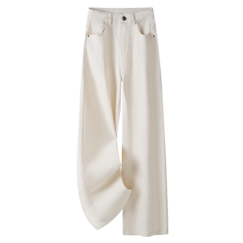 

White Petite Wide-Leg Jeans for Women - 2024 Autumn/Winter Style M