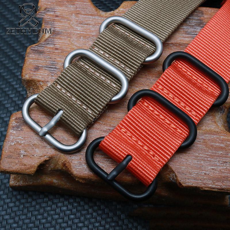 Nylon Watch Strap Bracelet Watch Strap 20 22 23 24 26mm Sport Fashion Bracelet Watch Accessories Manual Suture Simple Strap