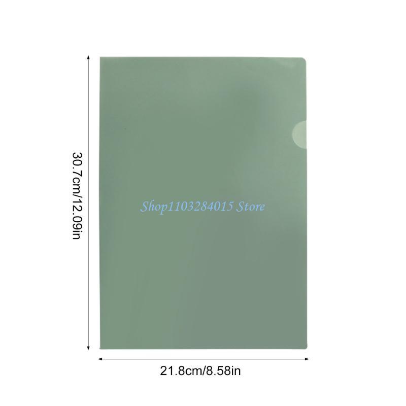 R6FF 5Pcs Clear File Paper Covers Top and Side Opening File Sleeves Ducoment Folders
