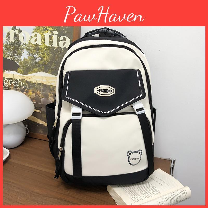 Oxford Backpack Fabric 16in Laptop Breathable Design For High Commute School