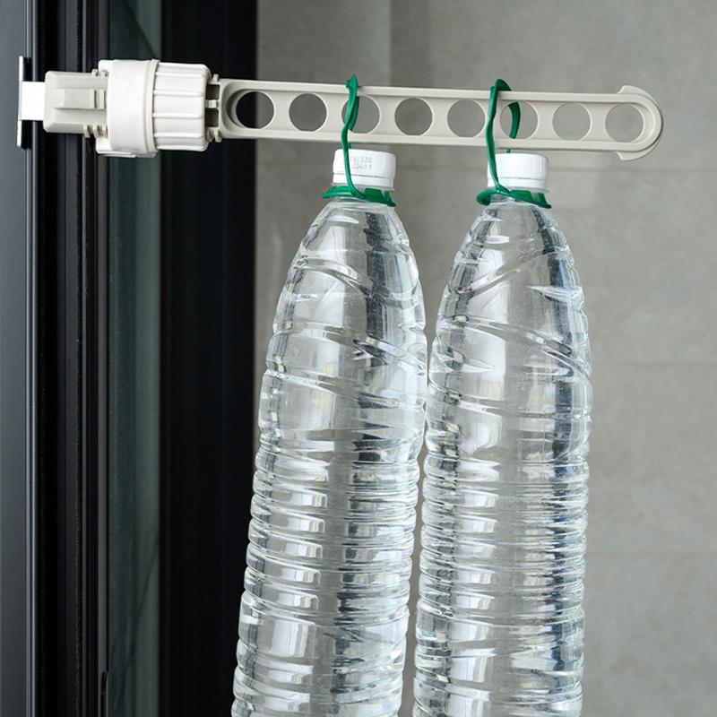 Uscator de haine de balcon Suport de uscare de haine montat pe perete Suport de uscare pentru baie Suport de uscare cu 8 găuri economisind spațiu în interior