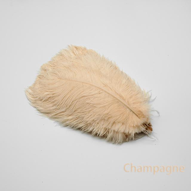60Pcs/Lot Natural White Ostrich Feathers Handmade Craft Accessories Wedding Home Decorations