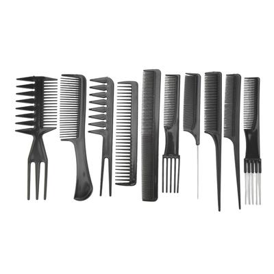 10 Stück Haarkamm Professionell Zuhause Salon Ergonomisches Stylingkamm-Set für Lang Kurz Glatt Lockig