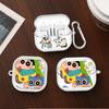 Case For Samsung Galaxy Buds 3 FE 4 Pro 2 Live 4Pro 2Pro 3Pro Clear Earphone Cases Cover With Hook Cute Crayons Shinchan