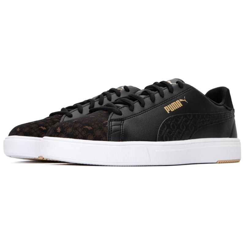 Puma Serve Pro Lite Cny Leather Synthetic Casual Low Top Sneakers Unisex Sneakers Black White 389378-02