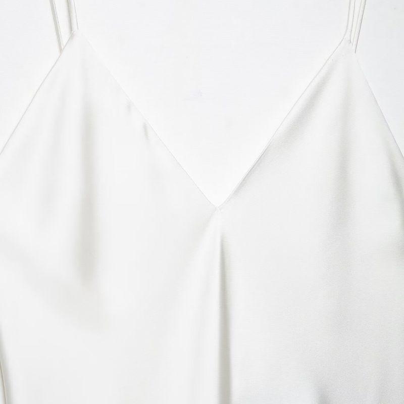 Kaslead New Women Clothes Western Style Fashion Silk Satin Texture Midi Dress 3184371