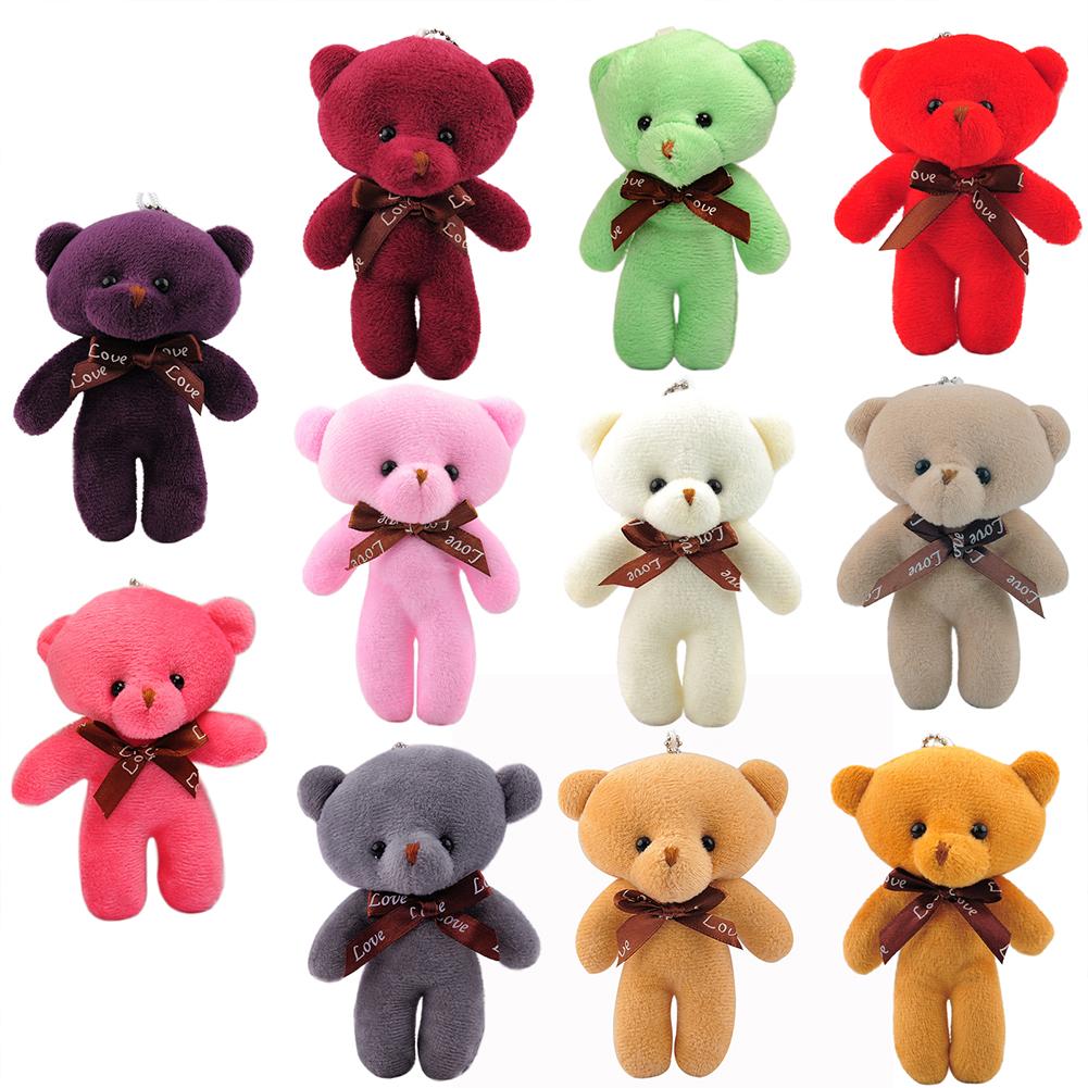 5.1inch Bear Plush Doll Soft Stuffed Animal Plushies Keychain Pendant Cute Bear Plush Toys For Gifts Keychain Backpack Decoration