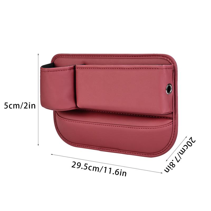 Car Seat Slot Storage Box Side Seat Filler Multipurpose Storage Box Leather Crevice Storage Organizer For Car Seat Slot Filler