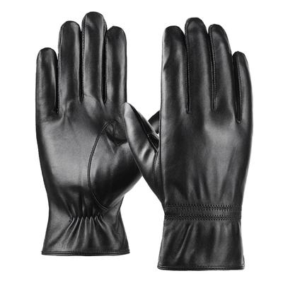 LEZOOY Sheepskin Leather Winter Genuine Fleece Touchscreen Ergonomic Perfect for and Size XL Men's Gloves, Warm, Leather, Lining, Compatible,