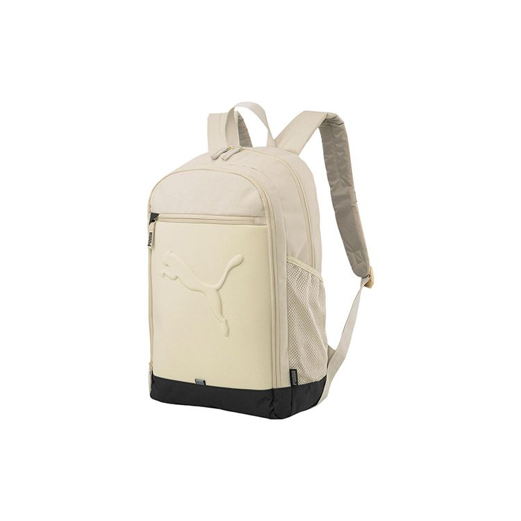Puma New Sports Casual Fabric Backpack Unisex Backpacks Beige 079136-02 Beige