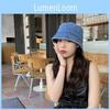 Fashionable Denim Japaneseinspired Bucket Hat For Women Breathable Shield Uv