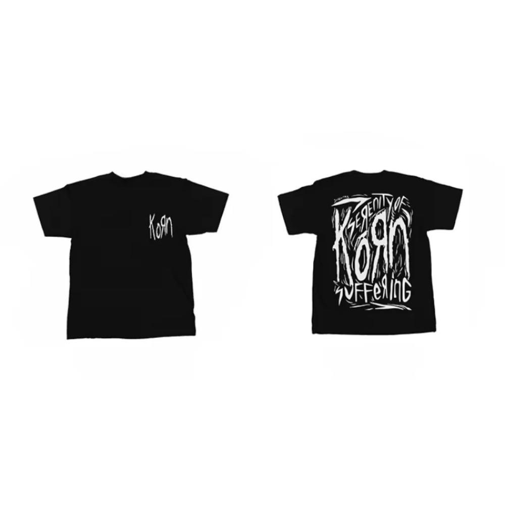 

Концертная рок-футболка Korn Мужская винтажная металлическая готическая футболка оверсайз Летняя уличная одежда Футболка с коротким рукавом S