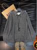 Unisex Plaid Patchwork Faux Two-Piece Long-Sleeve Polo with Velvet Knit Hoodie and Sleek Inner Layer.