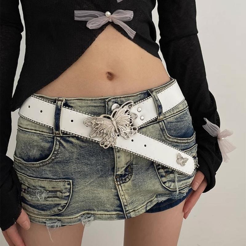 Fashion Waist Belt Women PU Belt Y2K Cool Girl Waist Decor Clothing Accessories