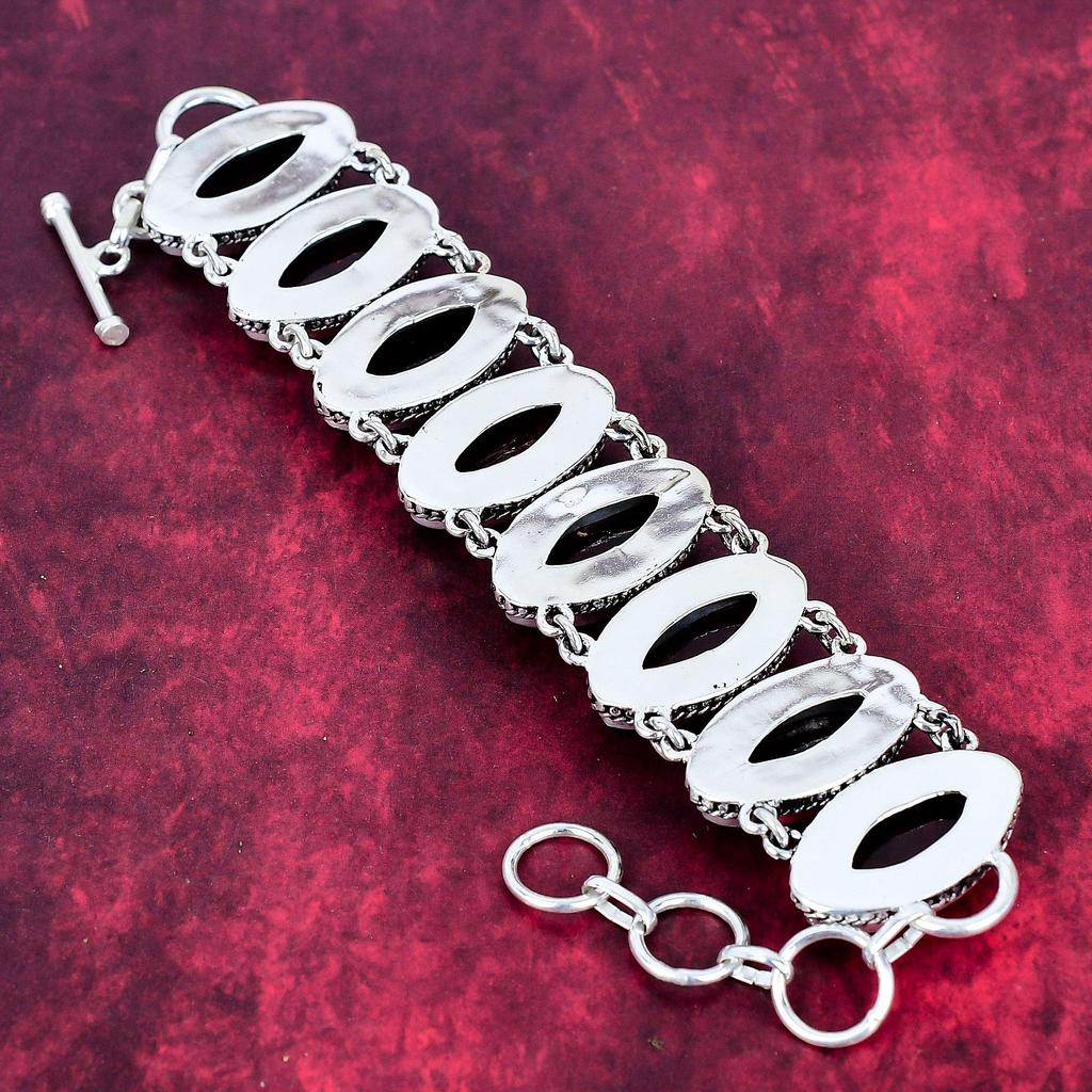 Red Flash Labradorite Bracelet, 925 Sterling Silver Gemstone Jewelry, Handmade Bracelet Amazing Jewelry, Gift For Love