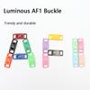 New AF1 Luminous Shoelaces Buckle Sneaker Decorations Glowing Metal Lock for Shoelace DIY Laces Chapa Shoe Accessories 2pcs/pair