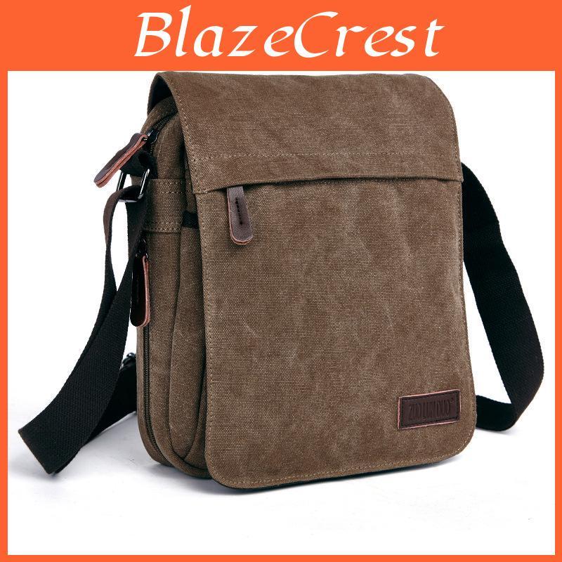 Casual Shoulder Vintage Men Bags Canvas Fashi Zipper Ipad Bag Cellphe Bag Male Messenger Bags Handbag New 2026 Gift For Man