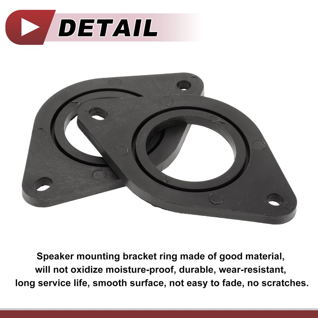 HEROFFIX Compatible with Toyota Tacoma Front Speaker Subwoofer Mount Compatible with Racquet Ring Black 2pcs Audio Coaxial Speaker Spacer Ring Tweeter