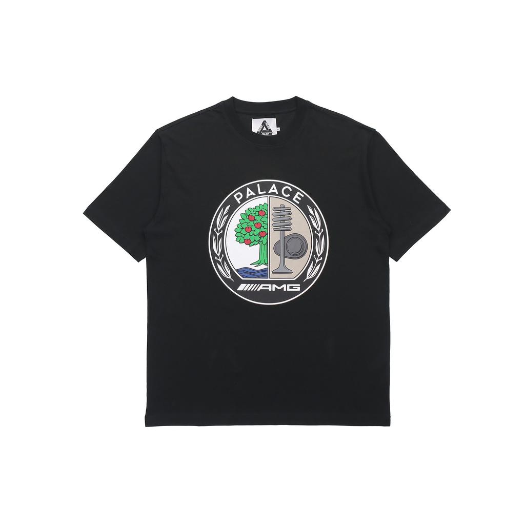 Palace SS21 X AMG Co-Branded Emblem Logo Print T-Shirt Unisex Tops Black P20AMGTS001