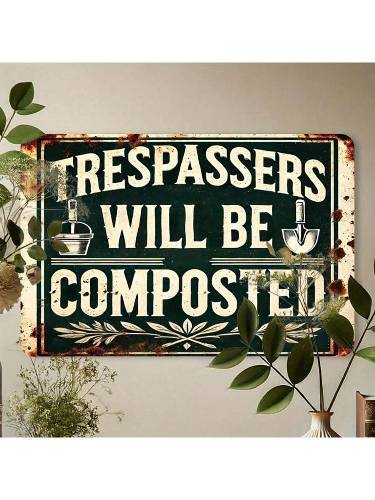 Vintage Metal Wall Art Sign Garden Decor Outdoor Steel Poster