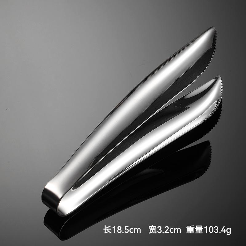 304 stainless steel short food clip bright sanded towel clip buffet heavy ice clip hotel tableware