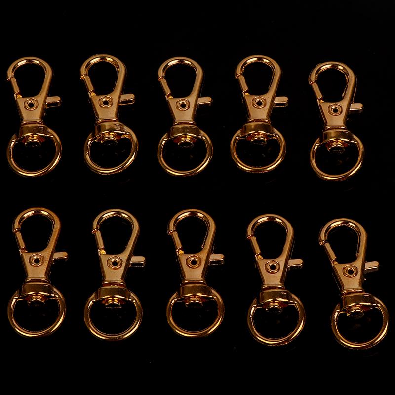 10Pcs Swivel Trigger Clips Snap Hooks Lobster Clasp Keychain Bag Diy Craft Key