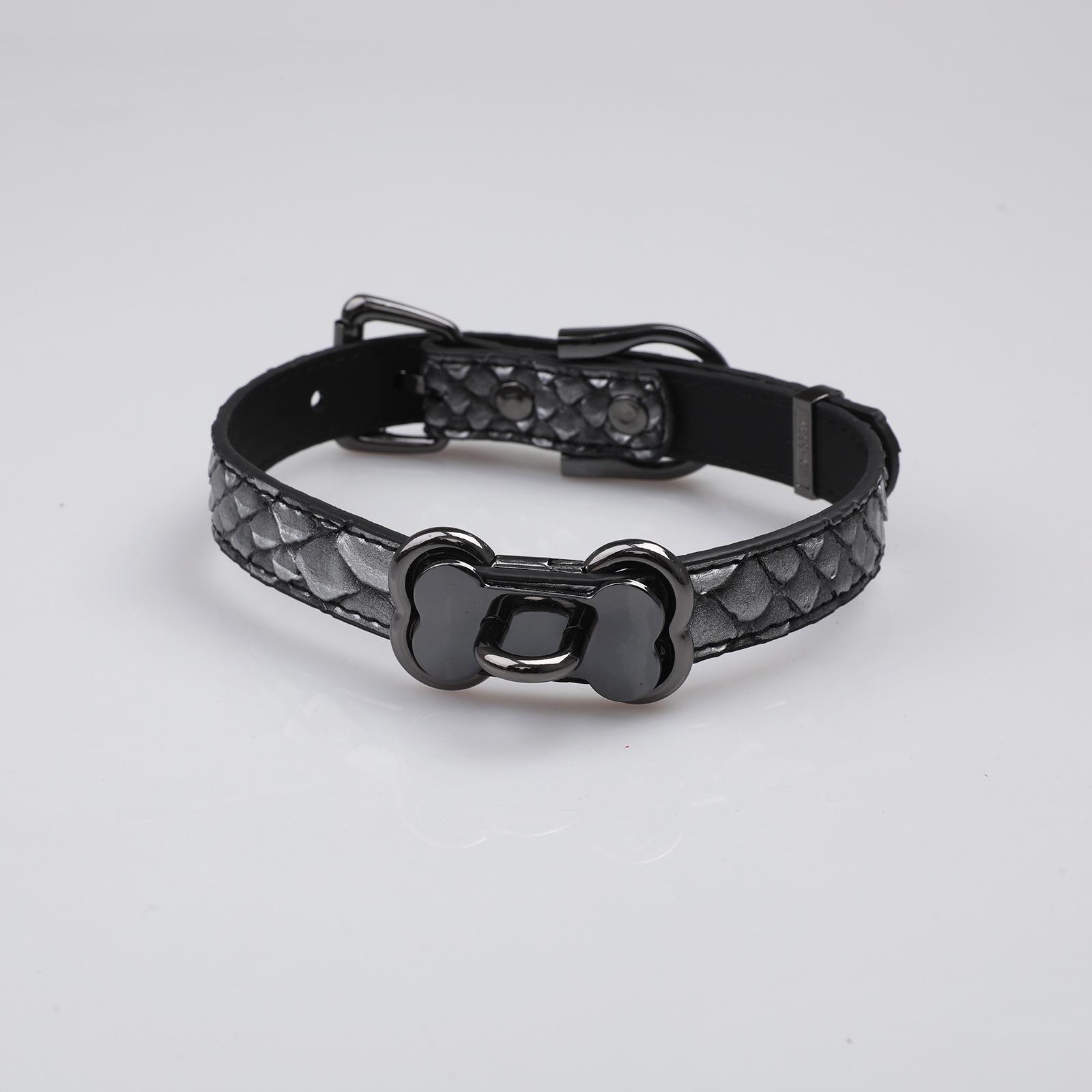 Girly Heart & Bone Puppy Collar with Leash and K9 Ornaments