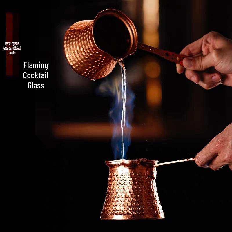Ретро Медный Бокал для Коктейлей с Пламенем