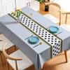 Light Luxury Leather Pattern Waterproof And Oil-Proof Pvc Tablecloth Elegant Gray Advanced Wind Coffee Table Tablecloth