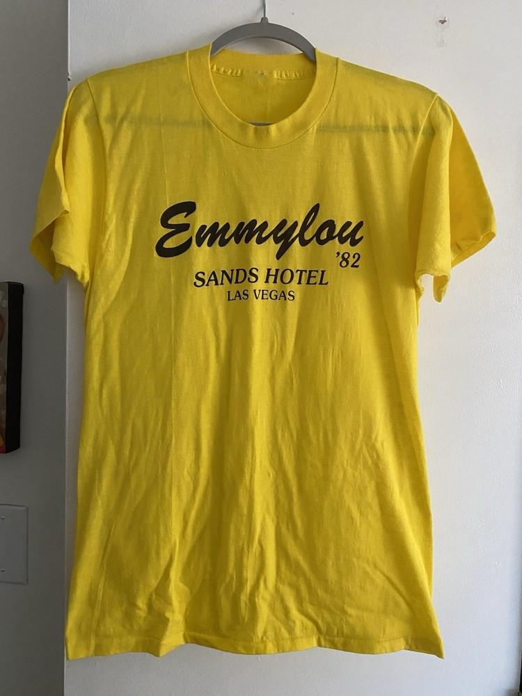 Emmylou Harris Tee Shirt 1982 Sands Hotel Las Vegas Yellow Shirt S-5XL AD659 Unisex T-Shirt L