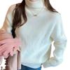 Solid color versatile turtleneck knitted bottoming shirt women's autumn and winter new loose turtleneck pullover sweater inner