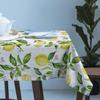 Summer Yellow Lemon Plant Rectangle Tablecloth Party Decor Washable Waterproof Kitchen Dining Table Cloth Wedding Decorations