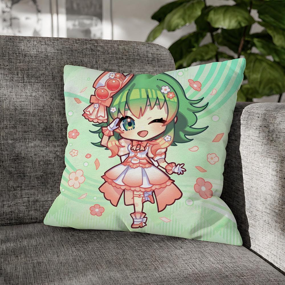 Vocaloid Gumi Megpoid Echo Cushion Cover Decorative Pillowcase Soft Short Plush Cozy Durable Sofa Home Decor Items Gift