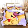 Anime Design Duvet Cover Set,Pikachu children's Bedding Cover and Pillowcase 75*50cm,Cartoon Children's bedding Set With zipper