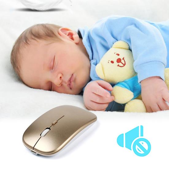 Universal Ultra-thin Rechargeable Mute Wireless Mouse for Notebook Computer PC