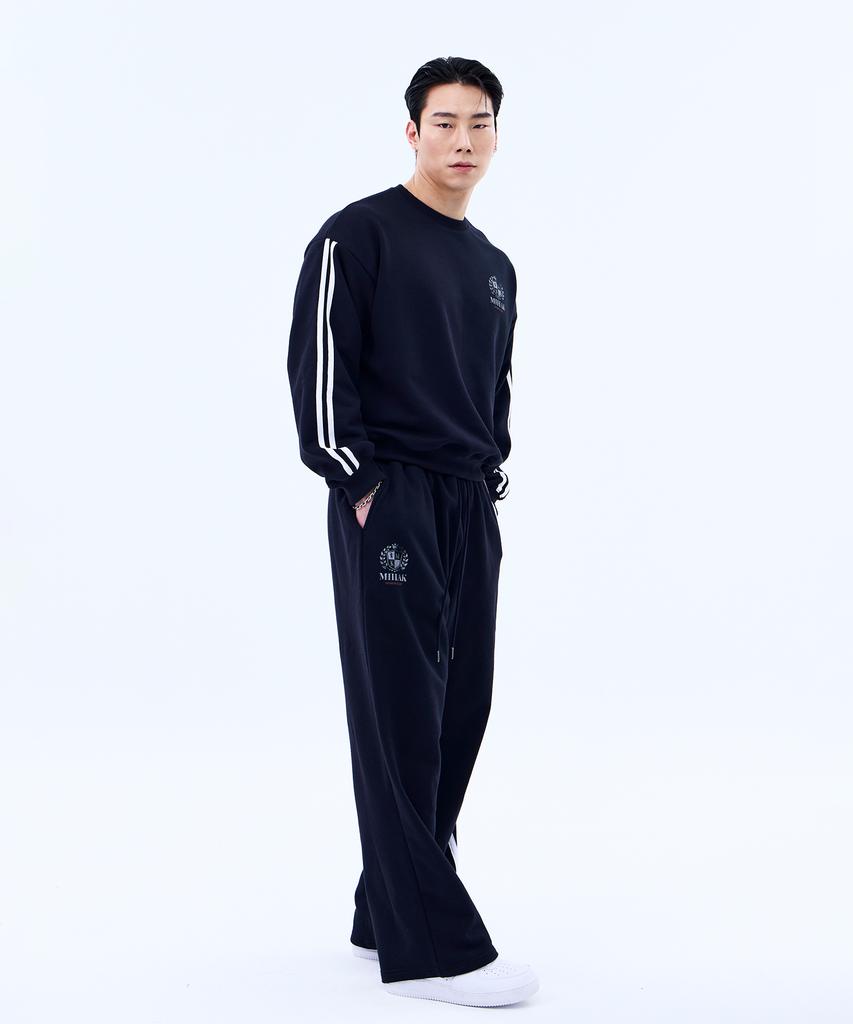 Mihag Ivy League Track Line Sweatshirt (Navy)