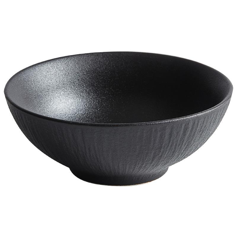 Black and White Ceramic Tableware, Plates, Plates, Household Eating Bowls, Soup Bowls, High-end Luxury Japanese Tableware Sets.