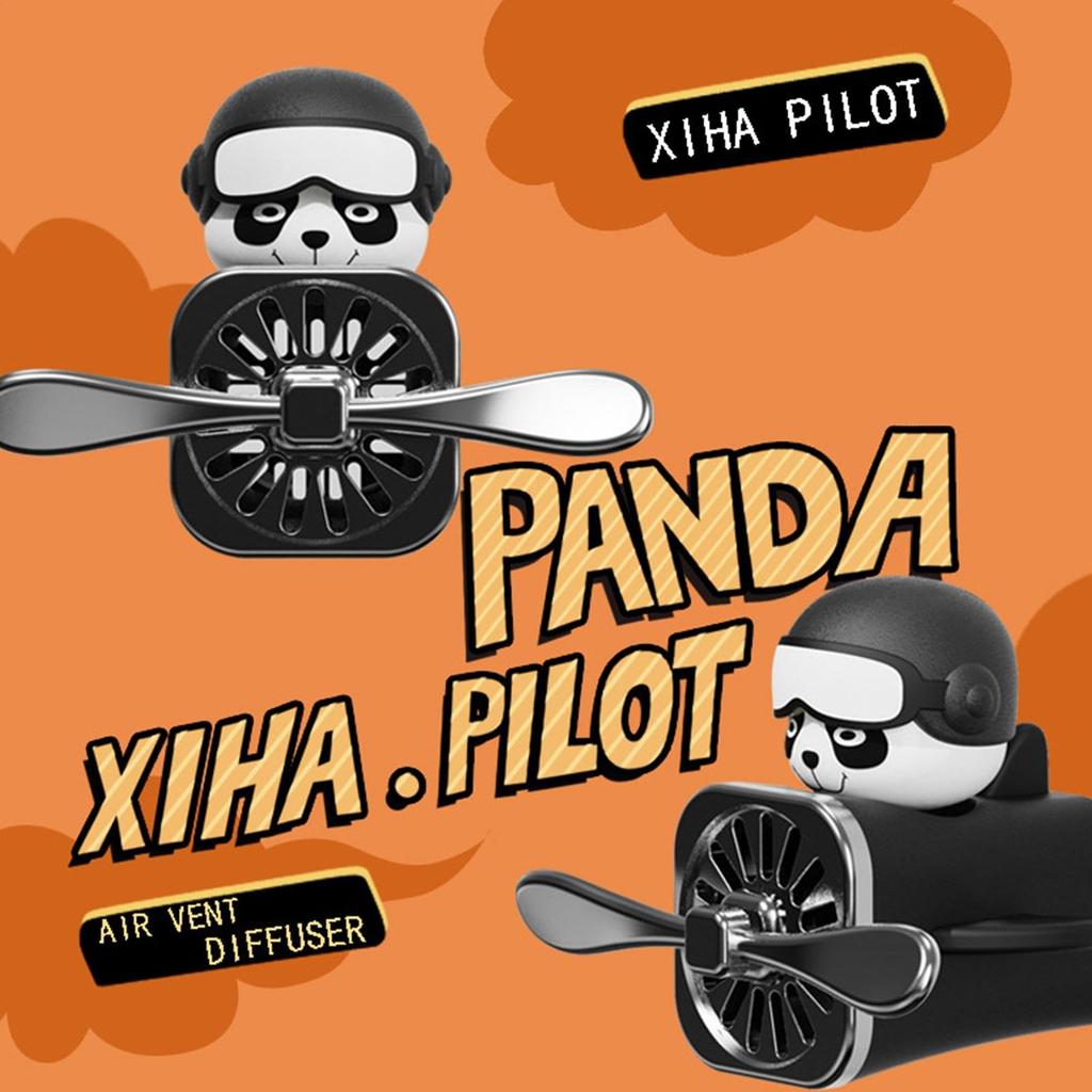 Panda Pilot - Car Rotating Propeller Cute | Cartoon Car Clip,