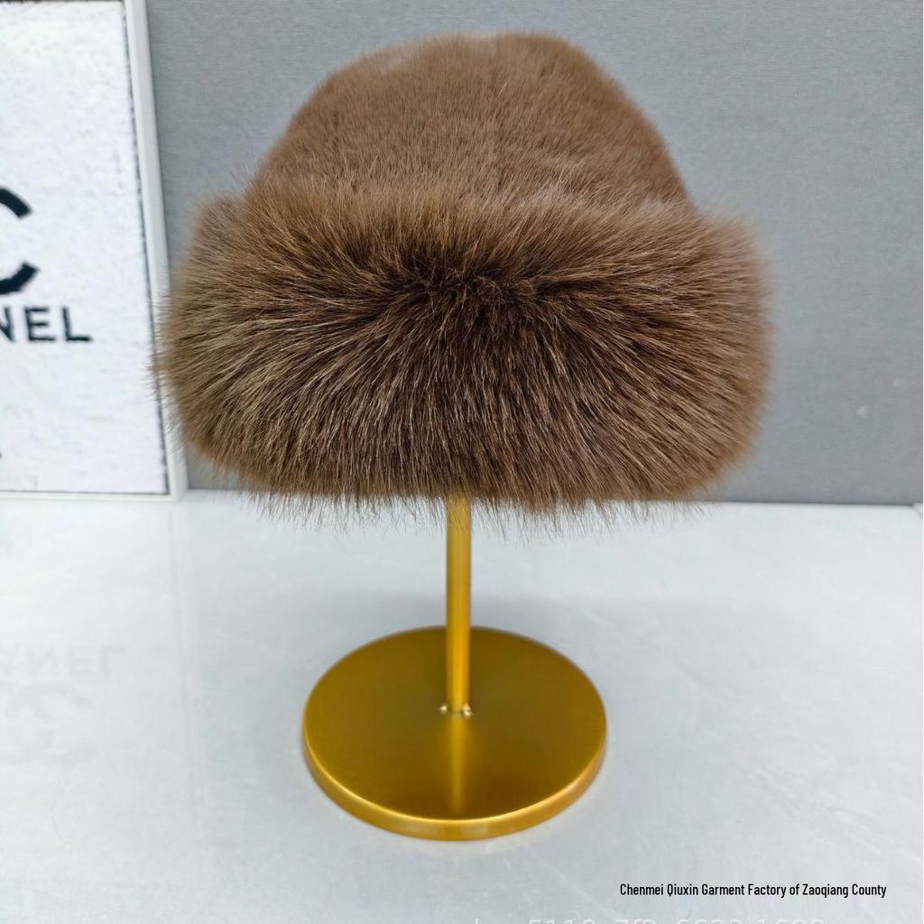 Mongolian Plush Fur Hat, 2025 Edition: Thick Winter Ear Protection, Ethnic Style, Versatile for Large Head Sizes, Fisherman Design