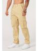 Men's Autumn Patchwork Cargo Pants with Large Pockets - Casual, Solid Color, Loose Fit, Small Leg Style