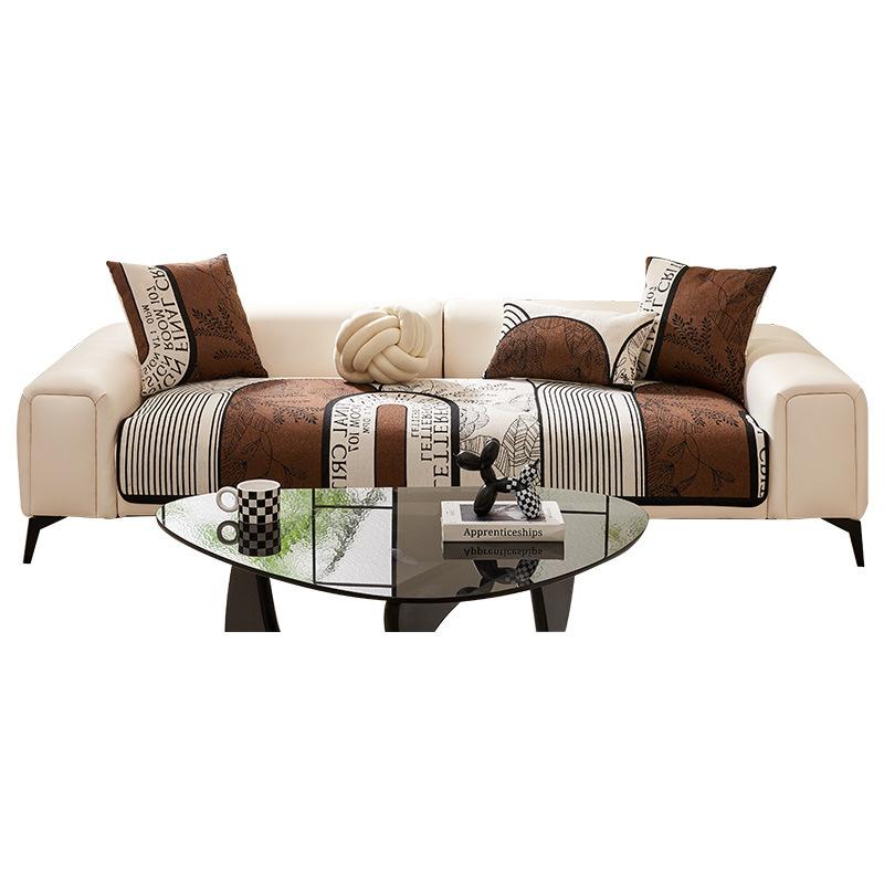 New Chenier Sofa Cover All Seasons Universal Straight Row Cover Light Luxury Premium Special-Shaped Sofa Cushion